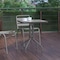 Flash Furniture Barker 23.5'' Silver Square Tempered Glass Metal Table TLH-073A-1-SV-GG - alternate 7